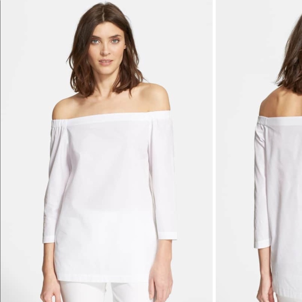 Theory Vinata Off the Shoulder top
